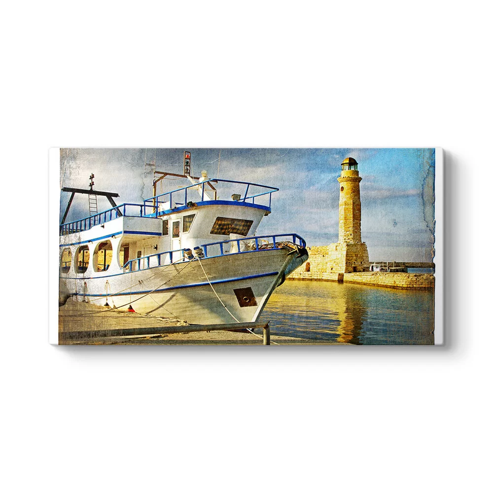Deniz Feneri ve Tekne Tablosu - Model 5